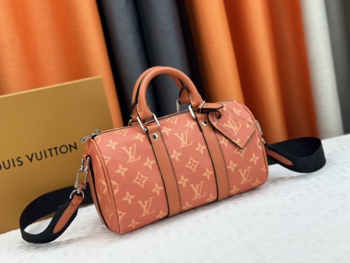 Louis Vuitton Womens and Mens Unisex Bags Luxury Brand LV Keepall Bandoulière 25 Fashion Design Travel Bag