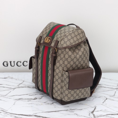 Gucci Womens Bags Backpacks Luxury Brand Gucci GG Supreme Ophidia Medium Backpack With Straps  