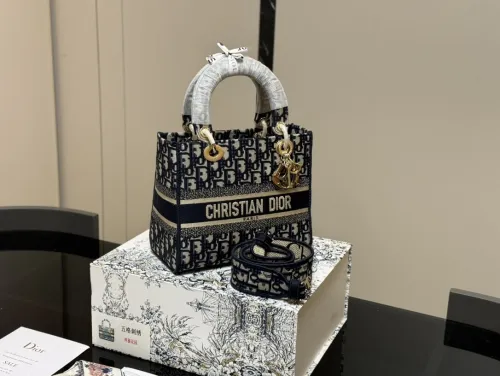 Dior Womens Bags Handbags Luxury Fashion MINI LADY DIOR BAG M0505OWCB_M323 with Original Box  