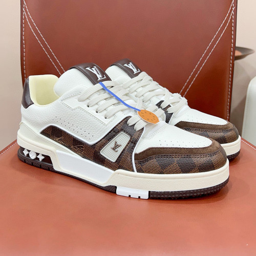 Louis Vuitton Mens Shoes Fashion Sneakers Design Luxury Brand LV TRAINER SNEAKER 1ABLVV Mix of materials with Original Box 1ABLUR  