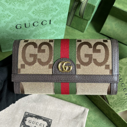 Gucci Womens Mens Bags Wallets Luxury Brand Gucci GG Supreme Ophidia Continental Wallet with Original Box 523153 96IWG 9794