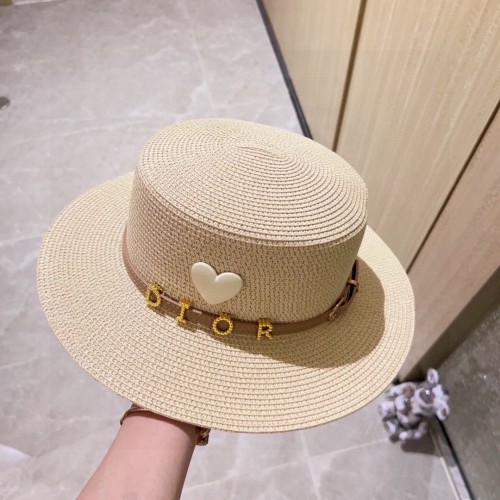 Dior Womens Straw Hat Luxury Brand Design Dior Cap with Original Box  