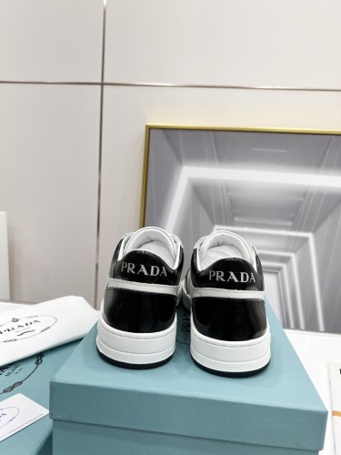 Prada Mens Shoes Casual Luxury Brand Breathable Sneakers with Original Box Downtown leather sneakers 2EE364_3LKG_F0964
