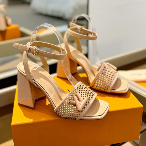 Louis Vuitton Womens Shoes Sandals High Heel 8cm Luxury Brand with Original Box  