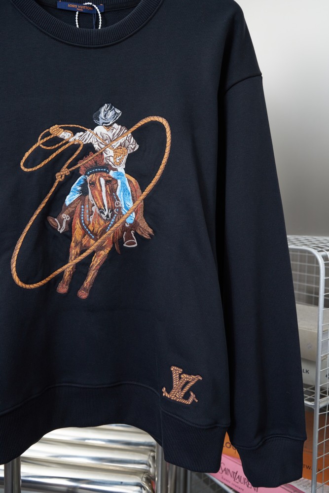 Louis Vuitton Womens Mens Long Sleeve Sweatshirt Luxury Brand Mens Sweatshirts   