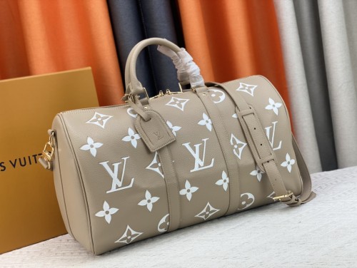 Louis Vuitton Womens and Mens Unisex Bags Luxury Brand LV Keepall Bandoulière 45 Fashion Design Travel Bag
