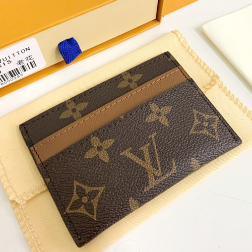 Louis Vuitton Womens Mens Bags Card Holder Luxury Brand M62170 Double Card Holder with Original Box  
