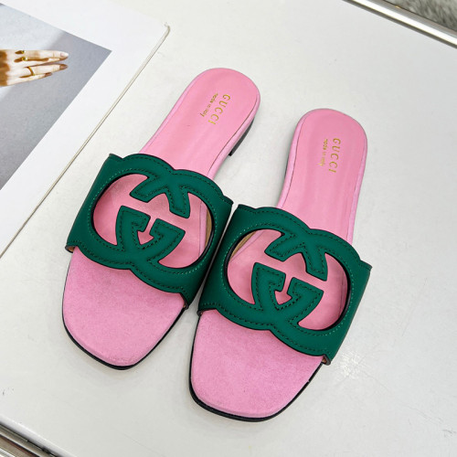 Gucci Womens Shoes Slippers Gucci WOMEN'S INTERLOCKING G CUT-OUT SANDAL Luxury Brand with Original Box 694451 US000 2535  