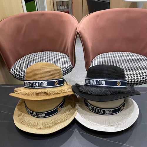 Dior Womens Straw Hat Luxury Brand Design Dior Cap with Original Box  