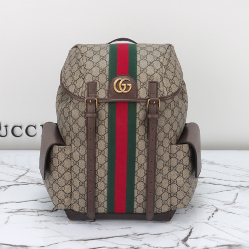 Gucci Womens Bags Backpacks Luxury Brand Gucci GG Supreme Ophidia Medium Backpack With Straps  