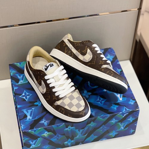 Louis Vuitton NIKE Men Shoes Fashion Sneakers Design Luxury Brand LVXNIKE Air Jordan Sneakers with Original Box