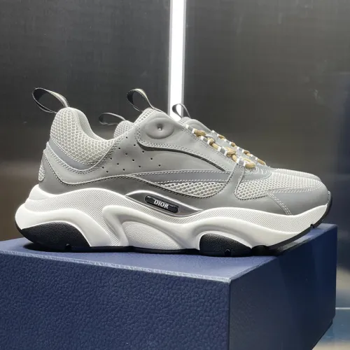 Dior Mens Shoes Sneakers Luxury Brand Breathable Design B22 SNEAKER Mesh with Smooth Calfskin with Original Box 3SN231YXX_H861