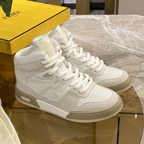 Fendi Mens Shoes Fashion Sneakers Luxury Brand Casual High Top Fendi Trainer Sneakers Match Basse Shoes for Men with Original Box