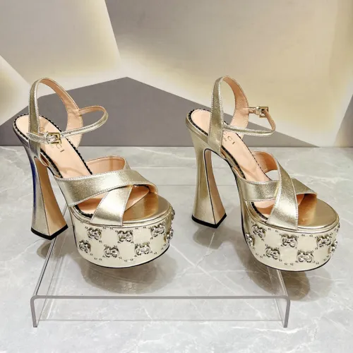 Gucci Womens Shoes Sandals 15cm Heel Luxury Brand with Original Box 730022 US000 7519 Women's Interlocking G sandal in leather Whatsapp 