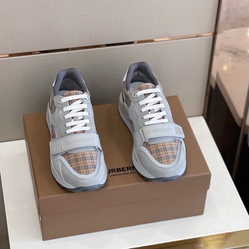 Burberry Men Shoes Fashion Sneakers Luxury Brand Vintage Cotton Sneaker with Original Box