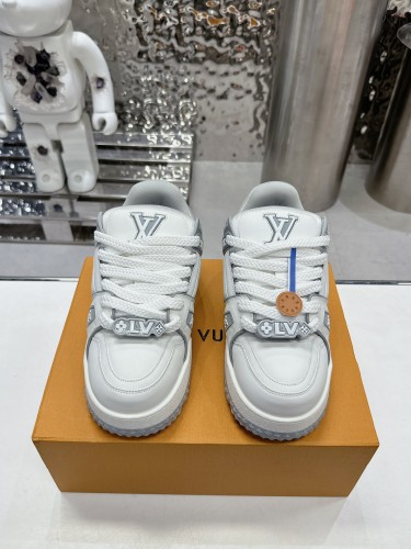 Louis Vuitton Mens Shoes Fashion Sneakers Design Luxury Brand LV TRAINER SNEAKER 1ABLVV Mix of materials with Original Box 1ABLUR  