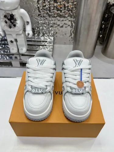 Louis Vuitton Mens Shoes Fashion Sneakers Design Luxury Brand LV TRAINER SNEAKER 1ABLVV Mix of materials with Original Box 1ABLUR  