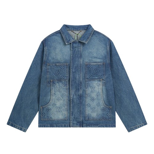 Louis Vuitton Men Womens Jackets Denim Coat Luxury Brand Mens Jackets Top Quality   