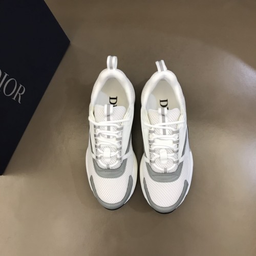 Dior Mens Shoes Sneakers Luxury Brand Breathable Design B22 SNEAKER Technical Mesh with Beige and Smooth Calfskin with Original Box  