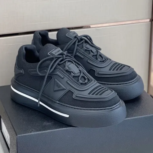 Prada Mens Shoes Casual Luxury Brand Breathable Sneakers with Original Box Thunder Sneaker