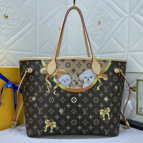 Louis Vuitton Womens Bags Handbags Luxury Brand Fashion Type NEVERFULL MM M21352 Silver Coated canvas