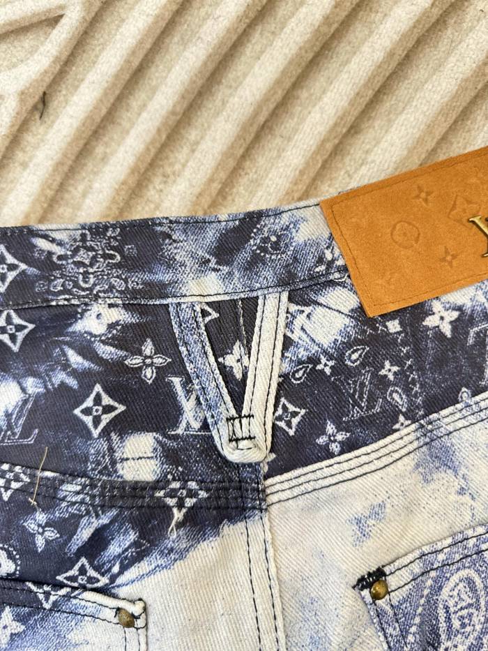 Louis Vuitton Luxury Brand Women Mens Pant Short Jeans   