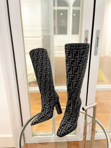 Fendi Womens Shoes Fashion Boots Luxury Brand Fendi Fendigraphy boots with Original Box