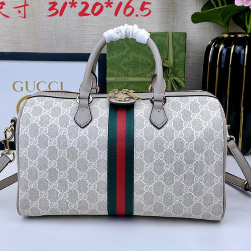 Gucci Womens Bags Handbags Shoulder Messenger Bags Luxury Brand Ophidia medium top handle bag in beige with Original Box 77206596IWG8745