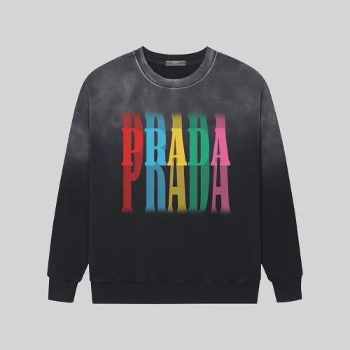 Prada Women Mens Long Sleeve T Shirts Sweatshirt Luxury Brand Mens Sweatshirts   