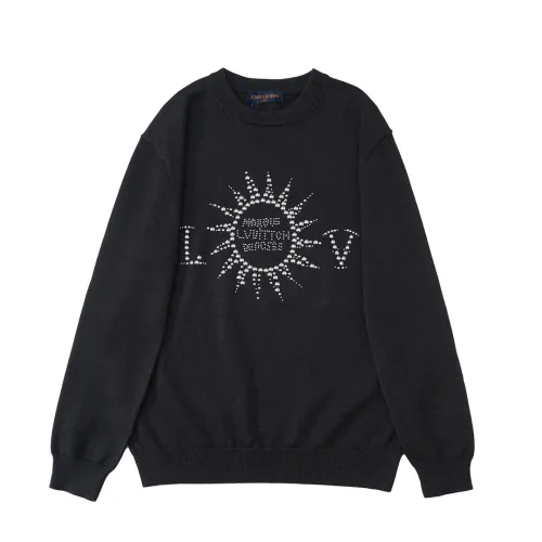 Louis Vuitton Men Womens Sweater Knitwear Luxury Brand Mens Sweaters Embellished Long-Sleeved Merino Wool Crewneck 1AFXKO Top Quality   