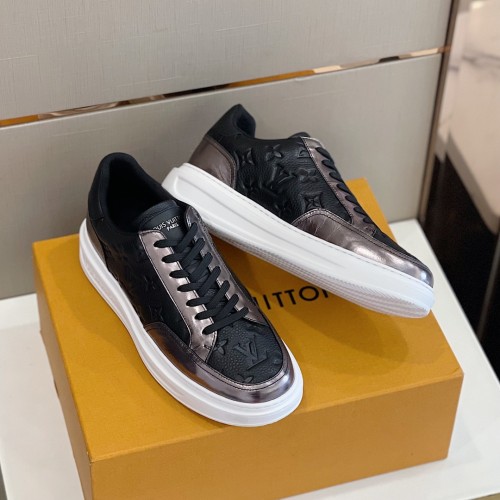 Louis Vuitton Men Shoes Fashion Sneakers RIVOLI Beverly Hills SNEAKER Luxury Brand Casual Shoes with Original Box