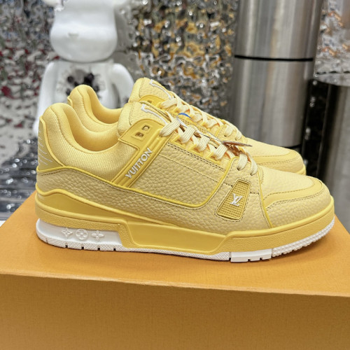 Louis Vuitton Mens Shoes Fashion Sneakers Design Luxury Brand LV TRAINER SNEAKER 1ABLVV Mix of materials with Original Box 1ABLUR  