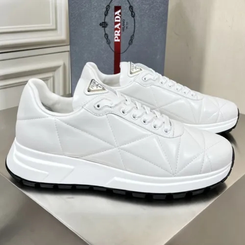 Prada Mens Shoes Casual Luxury Brand Breathable Sneakers with Original Box