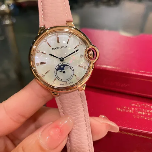 Cartier Womens Watch Luxury Brand Design Fashion Type with Original Box