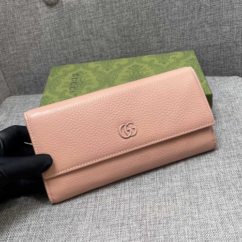 Gucci Womens Mens Bags Wallets Luxury Brand GG Marmont leather continental wallet with Original Box ‎456116 CAO0G 1000