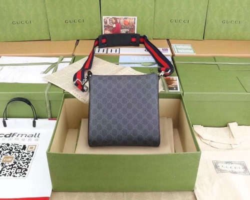 Gucci Mens Messenger Shoulder Bags Luxury Brand Fashion Bags GG Black Messenger Bag 474137 K5RLN 1095  