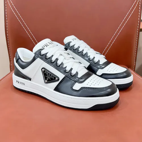 Prada Mens Shoes Casual Luxury Brand Breathable Sneakers with Original Box Downtown leather sneakers 2EE364_3LKG_F098Z with Original Box Whatsapp