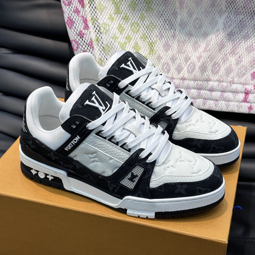 Louis Vuitton Mens Shoes Fashion Sneakers Design Luxury Brand LV TRAINER SNEAKER 1ABLVV Mix of materials with Original Box 1ABLUR  