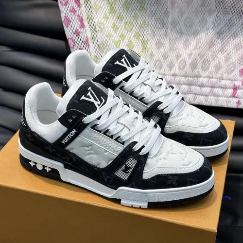 Louis Vuitton Mens Shoes Fashion Sneakers Design Luxury Brand LV TRAINER SNEAKER 1ABLVV Mix of materials with Original Box 1ABLUR  