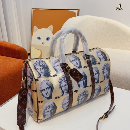 Louis Vuitton Womens and Mens Unisex Bags Luxury Brand LV Keepall Bandoulière 45 Fashion Design Travel Bag