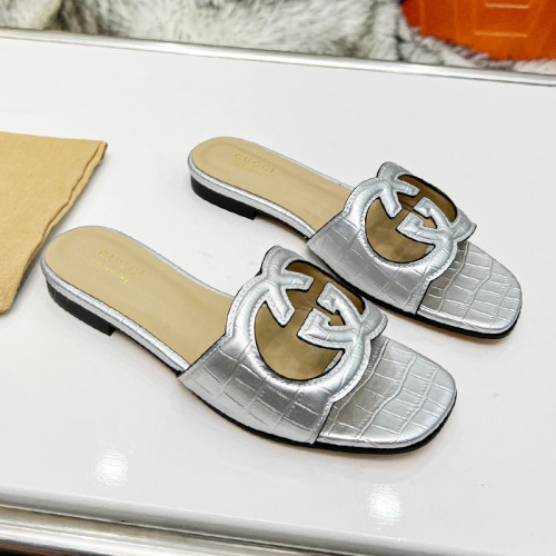 Gucci Womens Shoes Slippers Gucci WOMEN'S INTERLOCKING G CUT-OUT SANDAL Luxury Brand with Original Box 694451 US000 2535  