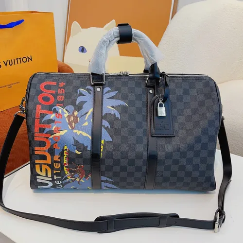 Louis Vuitton Womens and Mens Unisex Bags Luxury Brand LV Keepall Bandoulière 45 Fashion Design Travel Bag