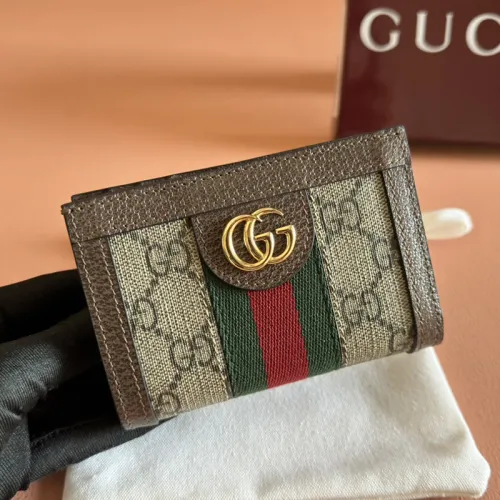 Gucci Womens Mens Unisex Bags Wallets Clutch Luxury Brand GG OPHIDIA BI-FOLD WALLET 813296 96IWG 8745 with Original Box