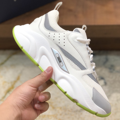 Dior Mens Shoes Sneakers Luxury Brand Breathable Design B22 SNEAKER Technical Mesh with Gold-Tone Laminated Calfskin with Original Box  