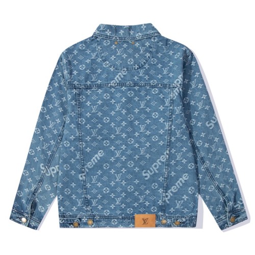Louis Vuitton x Supreme Men Womens Jackets Denim Coat Luxury Brand Mens Jackets Top Quality   