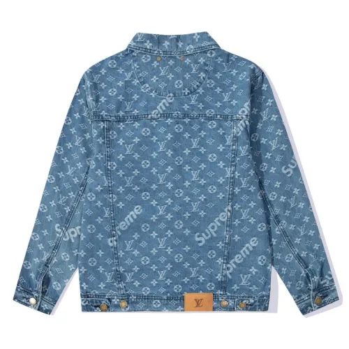 Louis Vuitton x Supreme Men Womens Jackets Denim Coat Luxury Brand Mens Jackets Top Quality   