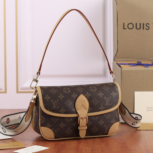 Louis Vuitton Womens Bags Luxury Brand DIANE M45985 Monogram coated canvas with Original Box
