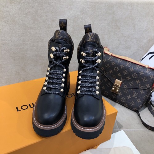 Louis Vuitton Women Shoes Boots Luxury Brand TERRITORY FLAT RANGER with Original Box 1A9HAI