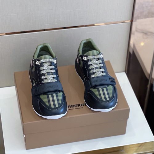 Burberry Men Shoes Fashion Sneakers Luxury Brand Vintage Cotton Sneaker with Original Box