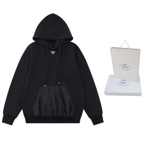 Prada Women Mens Hoodie Luxury Brand Mens Sweatshirt Cotton fleece hoodie UJL45B_11CC_F0002_S_OOO   